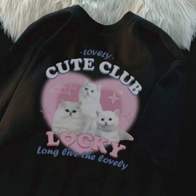 Cute Graphic Crew Tee | MzStar Fashion