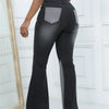Two-Tone Washed Flared Jeans | MzStar Fashion | view 4