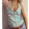 Sequin Deep-V Halter Top | MzStar Fashion | view 5