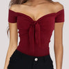 Lace-Up Off-Shoulder Top | MzStar Fashion