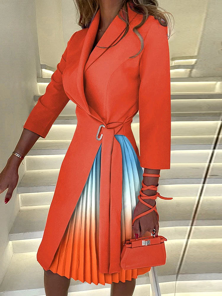 Plaid V-Neck Midi Dress | MzStar Fashion | view 3