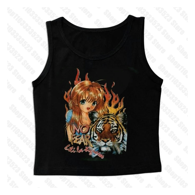 90s Emo Letter Baby Tank | MzStar Fashion | view 7