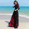 Printed Chiffon Beach Maxi Dress | MzStar Fashion | view 4