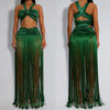 Tassel Knit Two-Piece Maxi Dress Set | MzStar Fashion | view 4