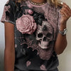 Skull Rose Gothic Tee | MzStar Fashion