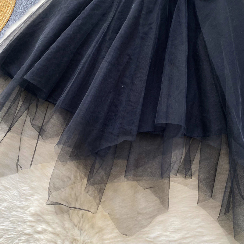 Mesh Strap A-Line Party Dress | MzStar Fashion | view 8