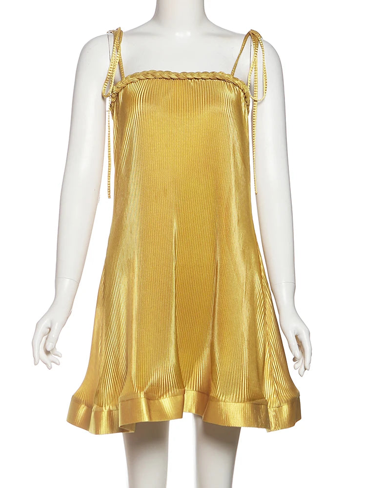 Silky Ruffle Strap Mini Dress | MzStar Fashion | view 7