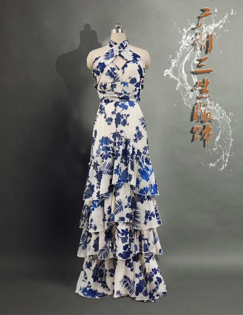 Boho Floral Off-Shoulder Maxi Dress | MzStar Fashion | view 3