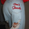 Letter Embroidered Baggy Jeans | MzStar Fashion | view 5