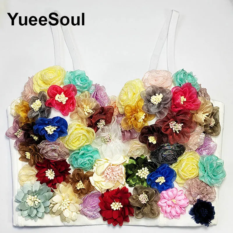 White Flower Bow Corset Top | MzStar Fashion | view 8