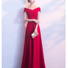 One-Shoulder Cotton Evening Gown | MzStar Fashion | view 3