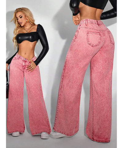 Vintage Washed Straight Jeans | MzStar Fashion