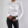Skew Neck Basic Crop Top | MzStar Fashion