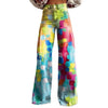 Printed Faux-Denim Trousers | MzStar Fashion