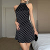 Polka Dot Halter Mini Dress | MzStar Fashion