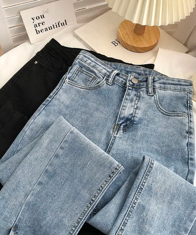 Split-Hem Flared Bootcut Jeans