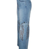 Striped Embroidery Straight Jeans | MzStar Fashion | view 5