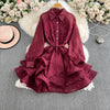 Rhinestone Ruffle Lace-Up Dress | MzStar Fashion | view 2