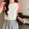 Color-Block Raglan Tee | MzStar Fashion | view 3