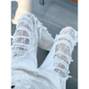 White Lace Cut-Out Jeans | MzStar Fashion | view 2
