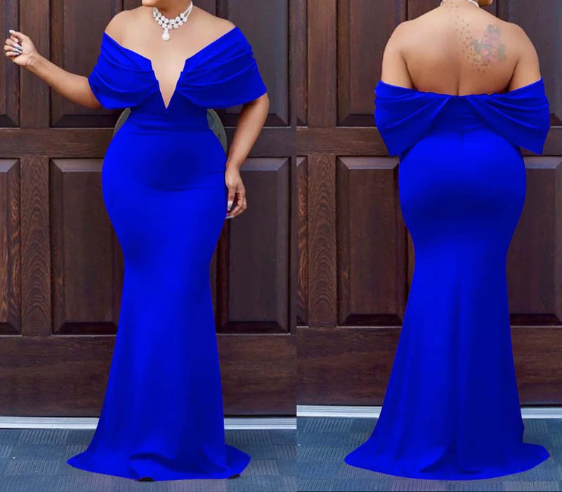 Off-Shoulder Bodycon Evening Maxi Dress | MzStar Fashion | view 3