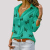 Butterfly V-Neck Button Blouse | MzStar Fashion