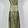 Olive Satin One-Shoulder Gown | MzStar Fashion | view 8