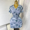 Tie-Dye Mesh Pleated Dress | MzStar Fashion | view 4