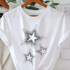 Star Print Black Tee | MzStar Fashion