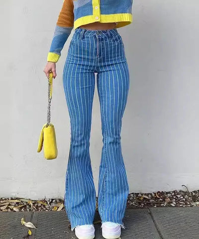 Washed Skinny Flare Jeans | MzStar Fashion