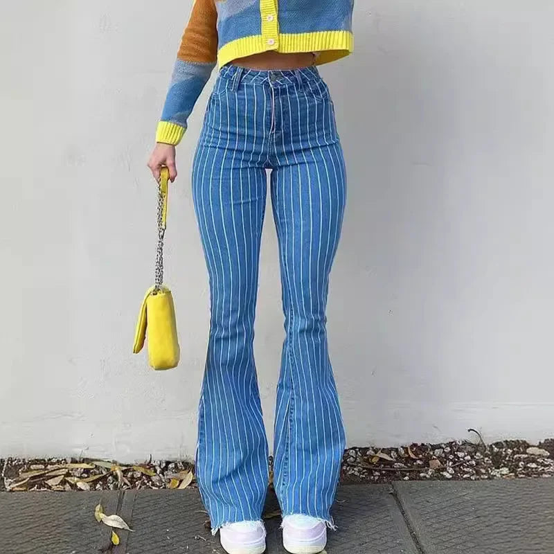 Washed Skinny Flare Jeans | MzStar Fashion