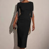 Beaded Half-Sleeve Midi Dress | MzStar Fashion | view 3