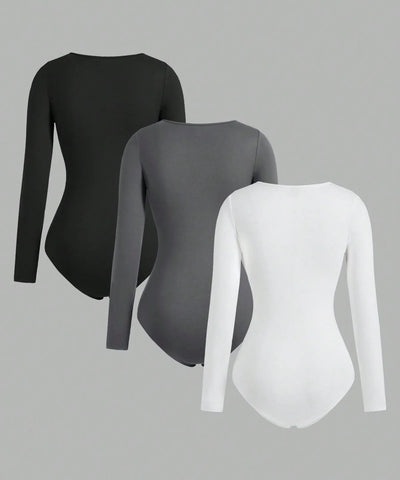 Square-Neck Bodysuit 3-Pack