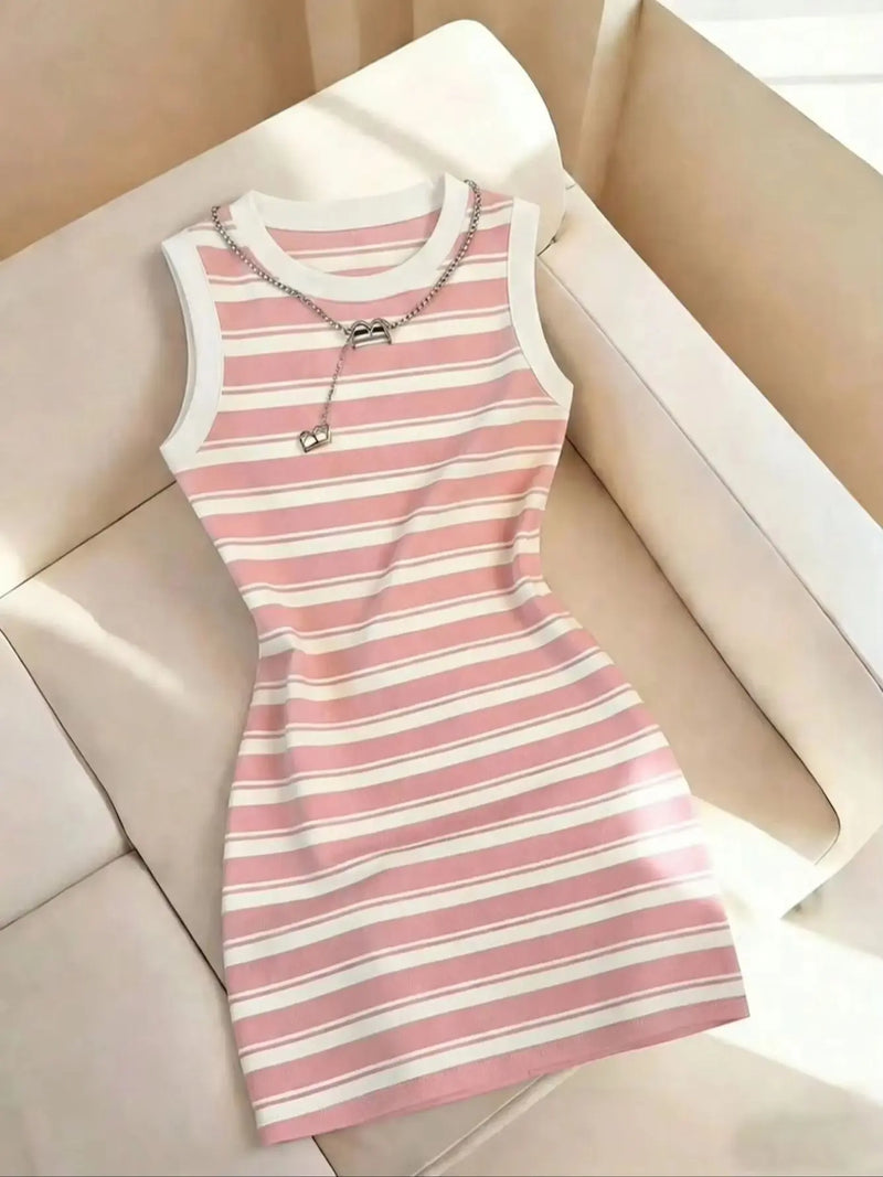 Striped Sleeveless Mini Dress | MzStar Fashion | view 5