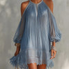 Off-Shoulder Lace Beach Mini Dress | MzStar Fashion | view 6