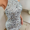Sequin Halter Bodycon Mini Dress | MzStar Fashion | view 5
