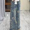 Floral Print Straight Jeans | MzStar Fashion | view 2