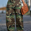 Camo Wide-Leg Denim Pants | MzStar Fashion | view 5