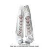 White Lace Cut-Out Jeans | MzStar Fashion