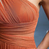One-Shoulder Ruched Slit Gown | MzStar Fashion | view 3