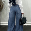 Y2K Flared Wide-Leg Jeans | MzStar Fashion | view 8