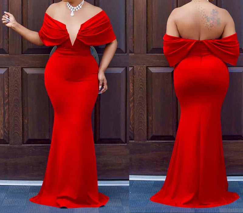 Off-Shoulder Bodycon Evening Maxi Dress | MzStar Fashion | view 4
