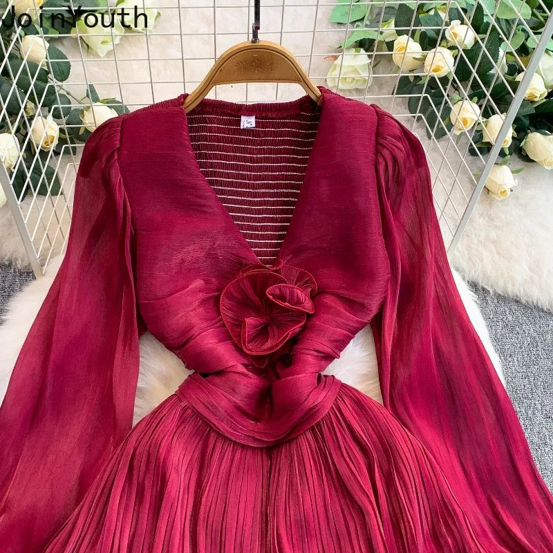 3D Floral Gauze Mini Dress | MzStar Fashion | view 5