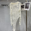 Open-Knit Longline Sweater | MzStar Fashion | view 4