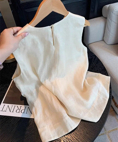 Embroidered Sleeveless Blouse