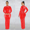Sheer Rhinestone Evening Gown | MzStar Fashion | view 6