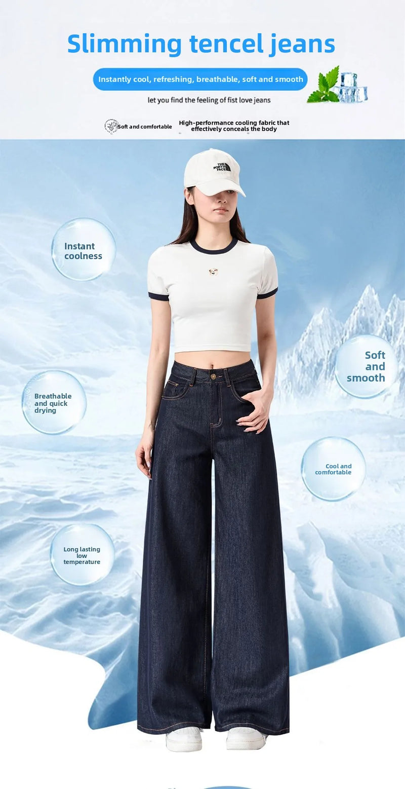 Lightweight Wide-Leg Jeans | MzStar Fashion | view 6