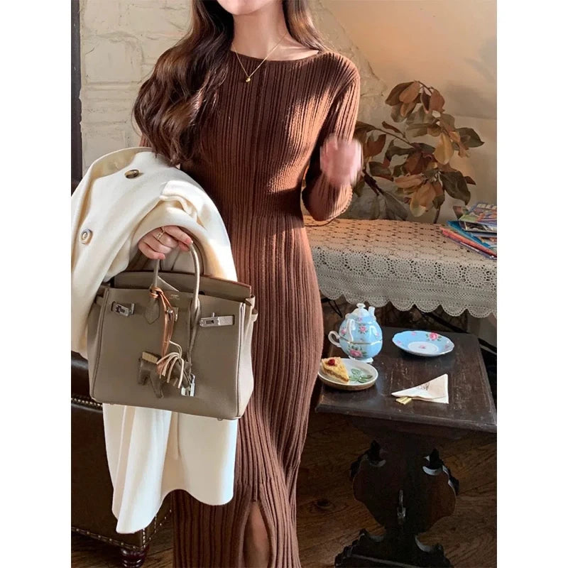Minimalist Knit Mini Dress | MzStar Fashion | view 2