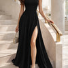 Halter Split Knit Maxi Dress | MzStar Fashion | view 7