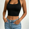 Backless Square-Neck Halter Top | MzStar Fashion | view 4
